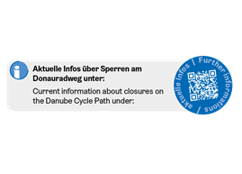 Aktuelle Infos über Sperren am Donauradweg