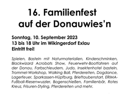 16. Familienfest auf der Donauwies'n